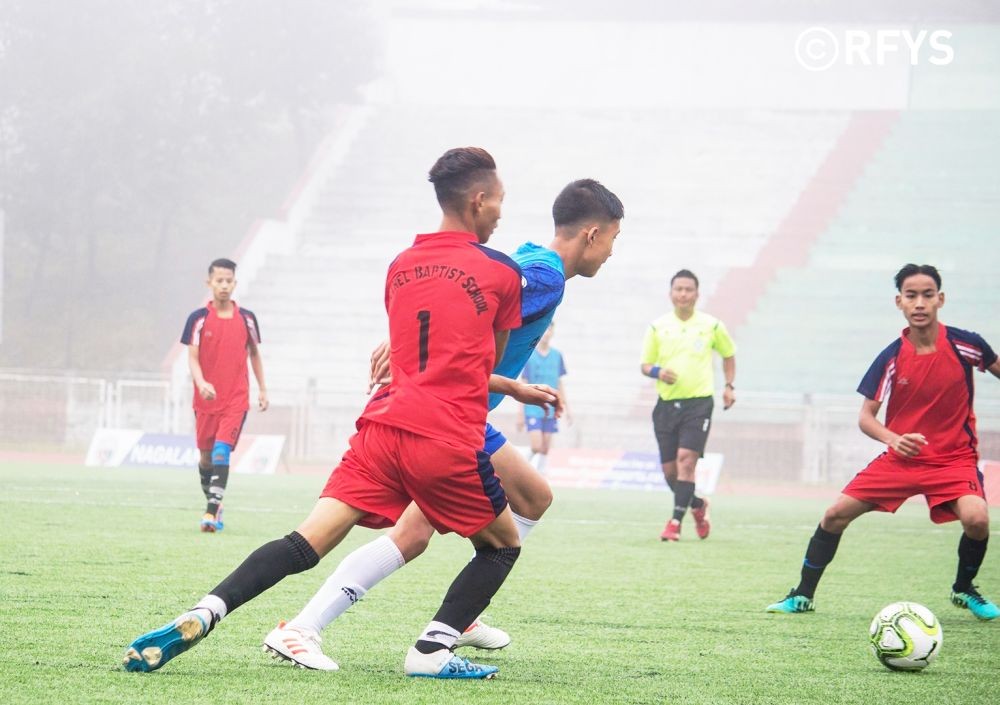 A file photo of the junior boys match between Bethel Baptist School Vs G Rio School during a tournament held in Nagaland. (Photo Courtesy: RFYS)